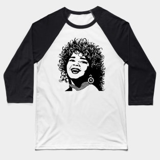 Etta James Black and White Drawing Baseball T-Shirt